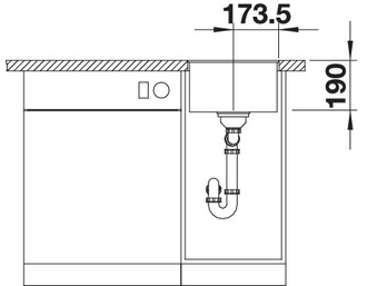 Мойка Blanco Subline 320-F с отв.арм. Infino, 523421