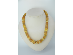 Лечебные бусы "Диски" из светлого янтаря