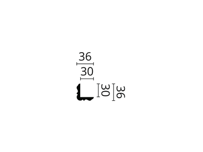 Угловой молдинг WE2 WALLSTYL® - 36*36*2000мм