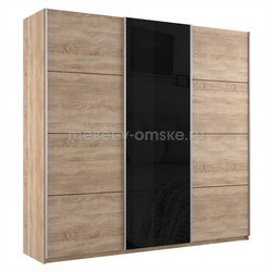 ЕН071 Шкаф-купе "Прайм" черное стекло (1800). Размер: 1800х2300х570.