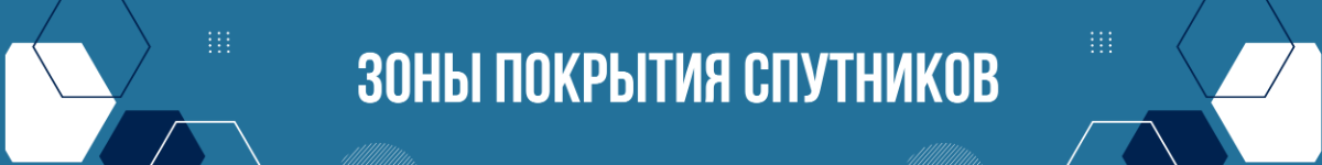 Зоны покрытия спутников морской VSAT