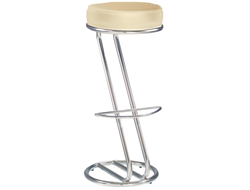 Стул барный ZETA chrome, искусственная кожа V-18 бежевый