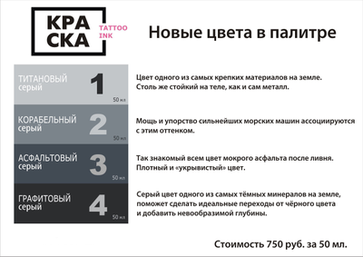 Сет Черно-серый краска