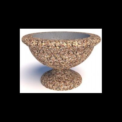 Уличное кашпо для цветов из архитектурного бетона №37 (коричневый) ваза