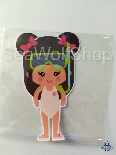 Наклейка сувенир оракал Фридайвер девочка №67 !promo