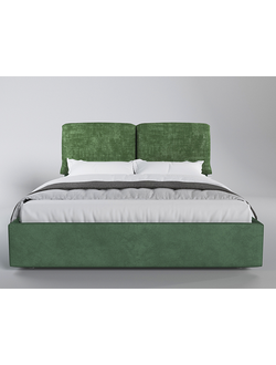 Современная дизайнерская кровать Марго, мягкие съемные подушки в изголовье, фанера, усиленная металлом, с подъемным механизмом и бельевым ящиком