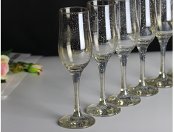 Бокал для шампанского "графит-снег"