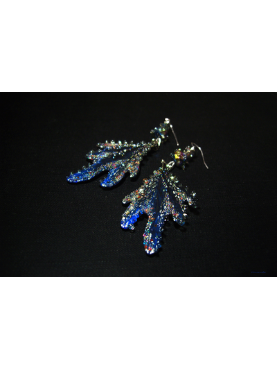 &quot;Звёздный ноктюрн&quot;, длинные серьги с крыльями настоящей феи