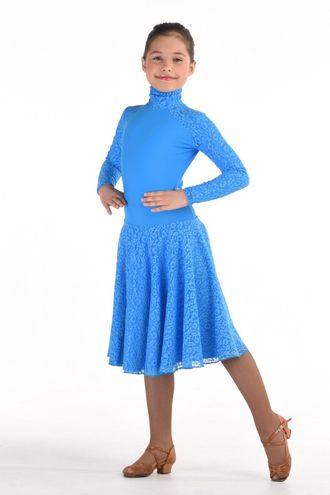 Платье рейтинг гипюр голубое