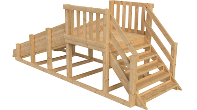 Зимняя деревянная заливная горка Выше Всех Ледянка