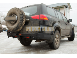 Задний силовой бампер серии Трофи на Mitsubishi Pajero Sport II 2008- (03.137.02)