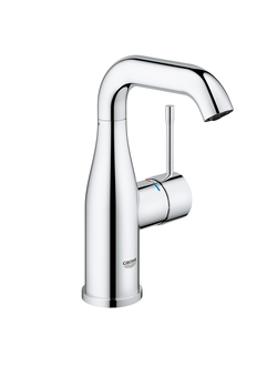Смеситель однорычажный для раковины U-излив, GROHE Essence+ гладкий корпус, хром  23463001