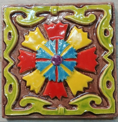 Гвоздика (изразцовая плитка)