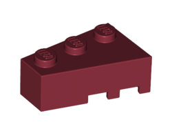 Wedge 3 x 2  Left, Dark Red (6565 / 4164225 / 6253648)
