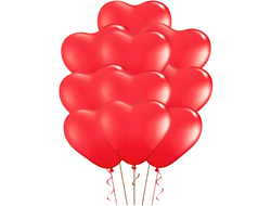 Воздушные шары "Красные сердечки"