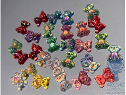 Фигурки для ногтей (мишки цветные прозрачные) в мягкой упаковке