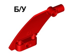 ! Б/У - Technic, Panel Curved #61 5 x 7 Tapered Left, Red (80267 6362552) - Б/У