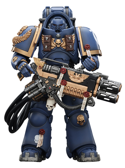 Ультрамарин в тяжелой броне (Warhammer 40K) - КОЛЛЕКЦИОННАЯ ФИГУРКА 1/18 Ultramarines: Heavy Artificer Armor with Relic Multi-Melt (JT02830) - JOYTOY