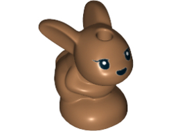 Bunny / Rabbit, Friends, Baby, Sitting with Black Eyes and Nose Pattern Chili / Mini / Minu, Medium Nougat (18852pb01 / 6194752)