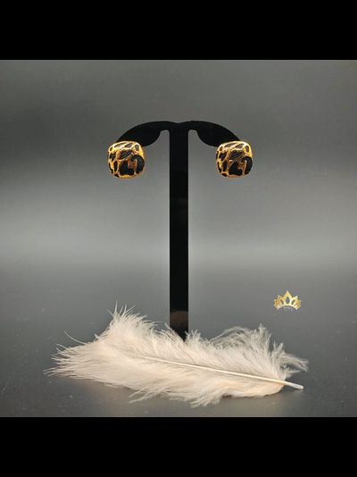 Серьги Черепаховый панцирь 2*2см