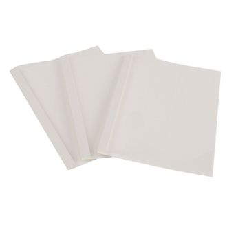 Обложка для термопереплета Promega office белые, картон/пластик 32мм, 40 штук в упаковке