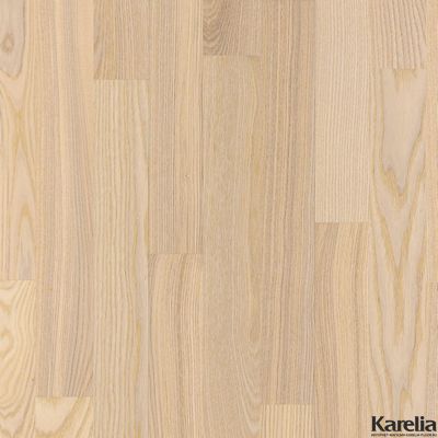 Паркетная доска Karelia Ясень Country Vanilla Matt 3S 3-полосная матовый лак 2G без фаски толщина 14 мм 3.41 м2