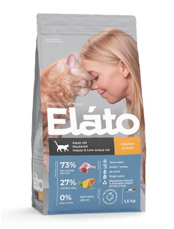Elato (Элато) корм для кастрированных кошек с курицей и уткой 1,5 кг