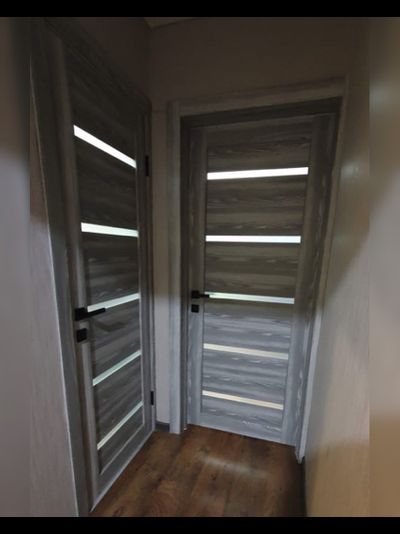 VFD. LINE 1. GREY/ WHITE GLOSS. СЕРЫЙ ДУБ/ САТИНАТ