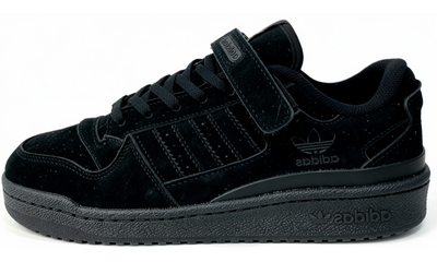 Кроссовки Adidas Forum Low Suede Black зимние