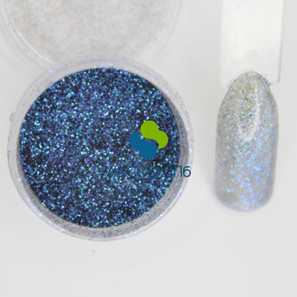 Иридисцентный Ирис глиттер блестки Великолепный Синий 0,2 мм