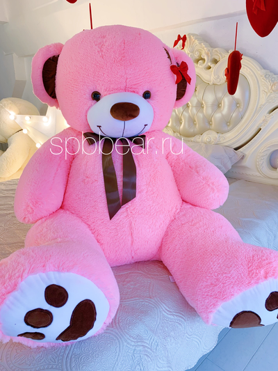 Гигантский плюшевый мишка 260 см розовый Тони