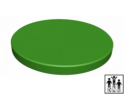 Мат спортивный круглый зеленый