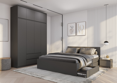 Спальный гарнитур «Симпл» Графит (BTS)