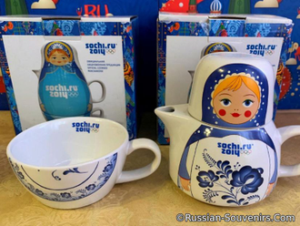 Чайный набор Sochi 2014 «Олимпийская Матрёшка» (200+380 мл)