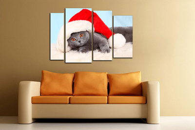 Модульная картина "Милый котик"