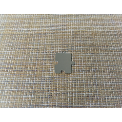 Подвеска кулон пазл выпуклый 30x38 мм серебристый, 110-201s