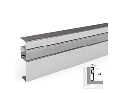 Плинтус из нержавеющей стали Лука Пл 60-4НСП.2700.001