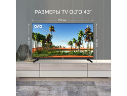 Телевизор OLTO 43ST30H  43"  Full HD Smart TV  Черный