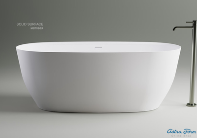 Astra-Form ванна Атрия Solid Surface 180/80 см с интегрированным переливом, белая матовая