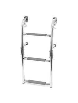 Трап складной с вертикальным креплением, 3 серых ступени (ширина 270 мм.)