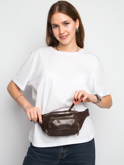 Кожаная поясная сумка Scarlino brown (арт. 7018-04)