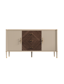 КОМОД ВЕНЕЦИЯ 3 ЯЩИКА 2 ДВЕРИ АРТ Т-104 МЕЛАНЖ/ОРЕХ (L160,4*P45*H89) TIMBER