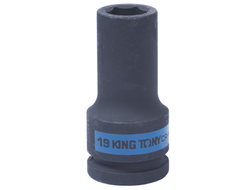 Головка торцевая ударная глубокая шестигранная 3/4", 19 мм KING TONY 643519M