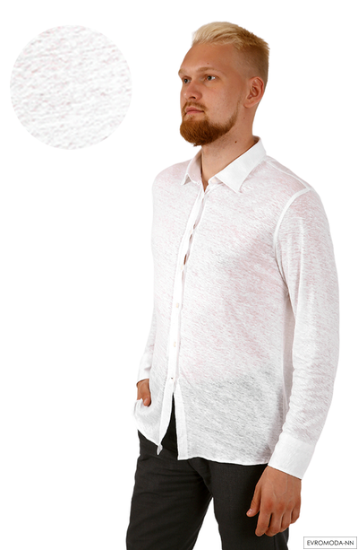 Рубашка мужская лён Петон -SF-B (XXL)