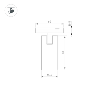 Светильник MAG-MICROCOSM-SPOT-R45-9W Warm3000/Day4000 (BK, 36 deg, 24V) (Arlight, IP20 Металл, 3 года)