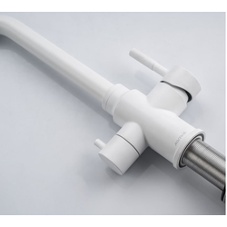 Смеситель БЕЛЫЙ с краном для питьевой воды W3630 AVIVA