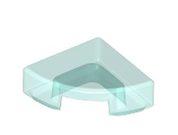 Tile, Round 1 x 1 Quarter, Trans-Light Blue (25269 / 6396287)