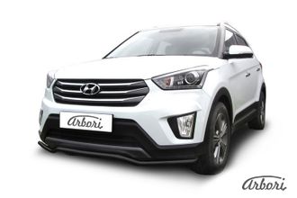 Защита переднего бампера d42 "Волна" Arbori черн. для HYUNDAI Creta 2016-нв ( AFZDAHCRET4WD01B )