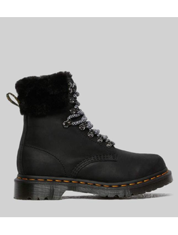 Зимние ботинки Dr. Martens 1460 SERENA COLLAR STREETER & MILO FUR BLACK