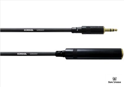Фото кабеля Cordial CFM 3 WK мини-джек стерео 3.5мм male/джек стерео 6.3мм